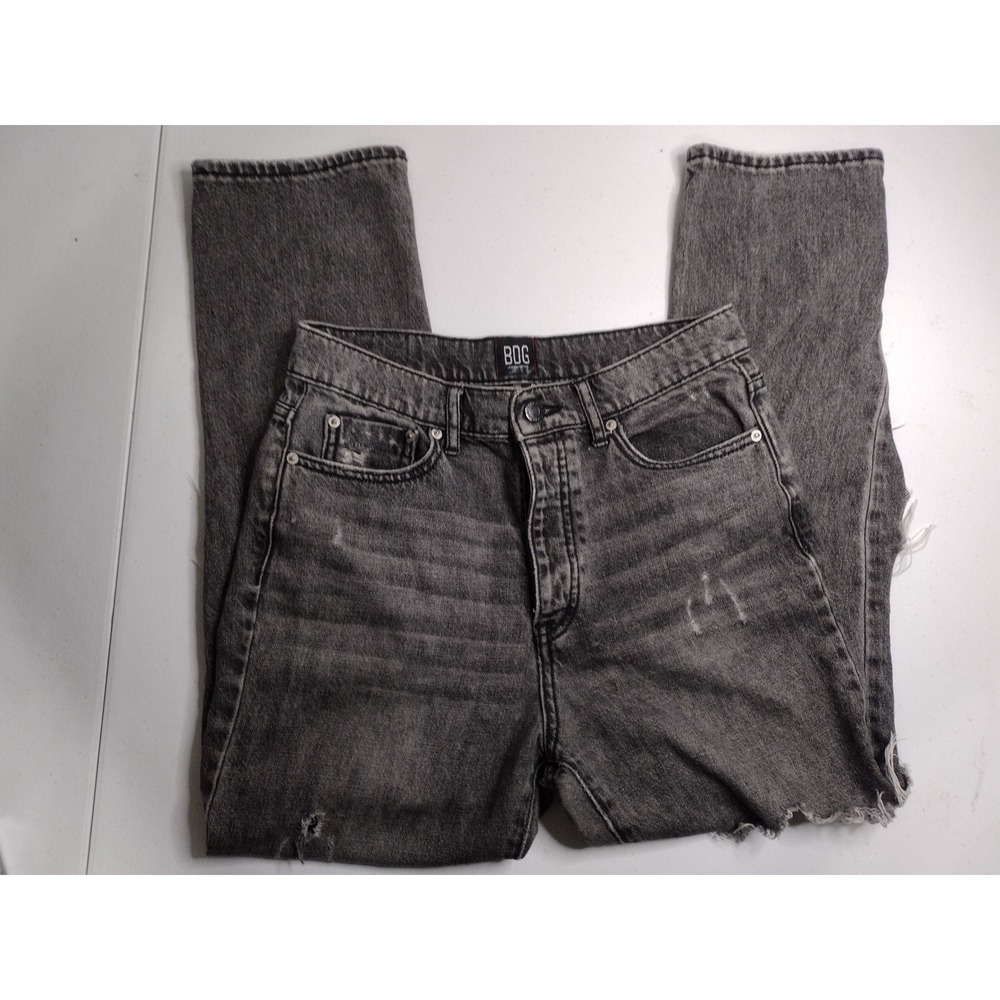 BDG Urban Outfitters‎ Slim Straight Jeans Black Wash Distressed Patched Denim